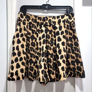 Zara Cheetah Print Pleated Shorts/Skort